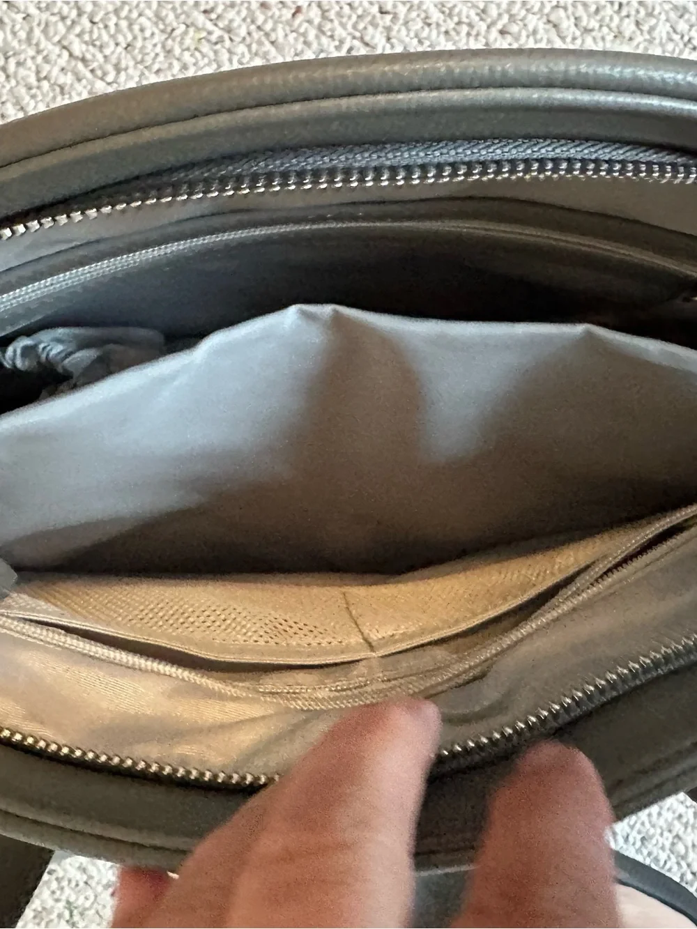 Willow Gray Vegan Leather Pump Anywhere Bag New Never Used